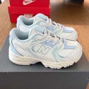 New Balance Kids' Sneakers in Light Blue and White
